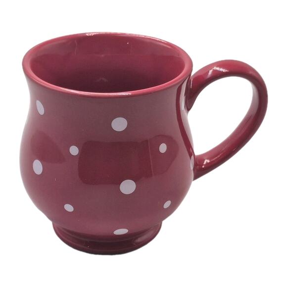 Temp-Tations By Tara Red White Polka Dot Mug 16oz Ceramic - Picture 8 of 8